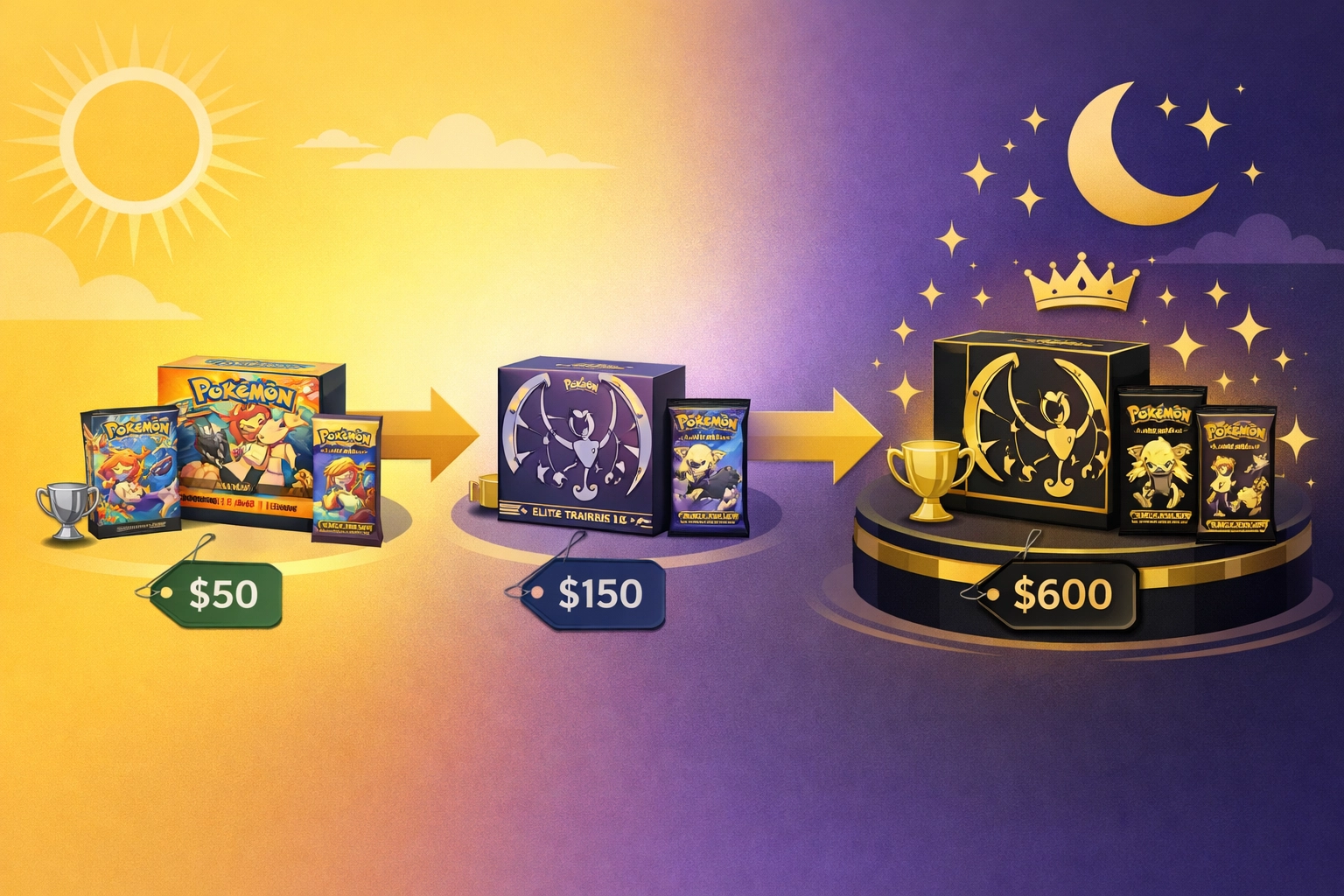 Sun & Moon Pokémon products transitioning from modern to vintage elite collectible status