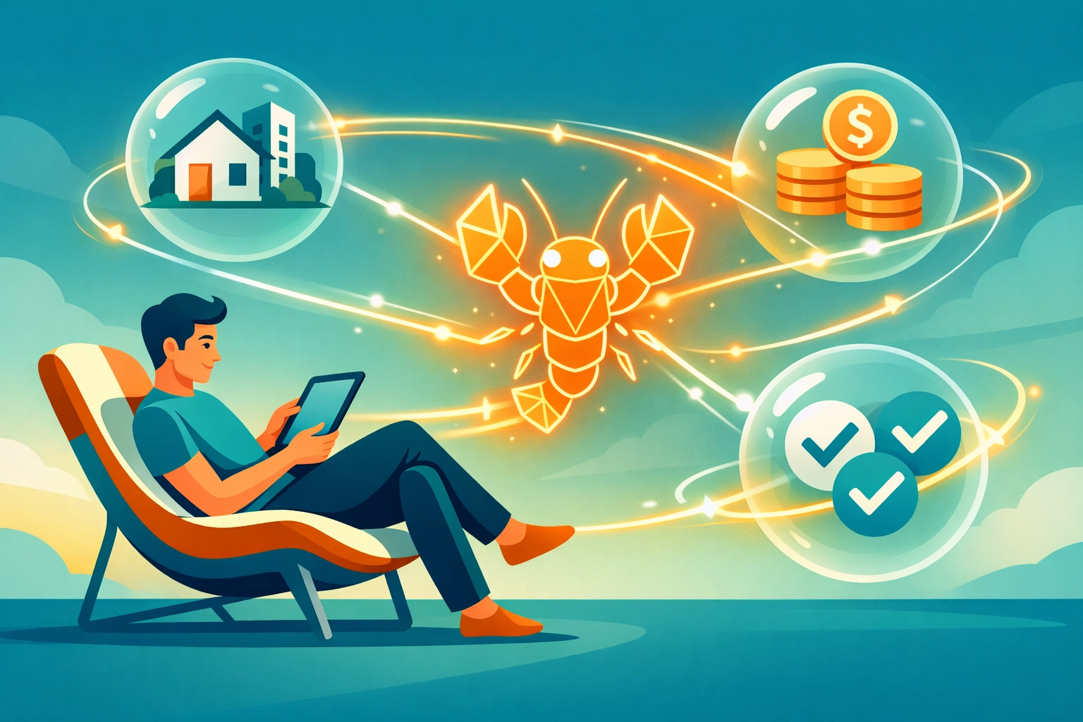 OpenClaw AI assistant connecting life goals to automated tasks for proactive achievement