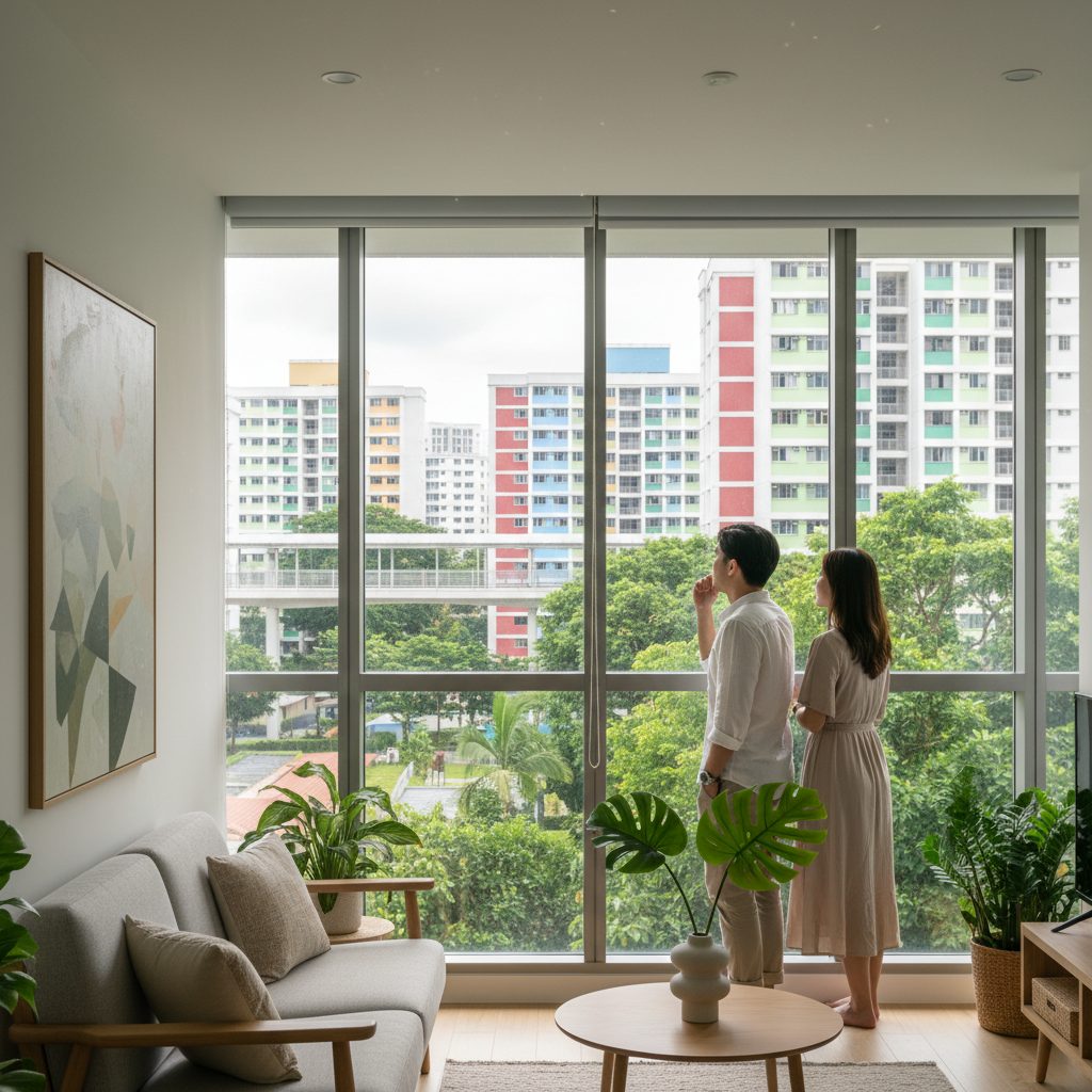Modern Singapore HDB flat interior
