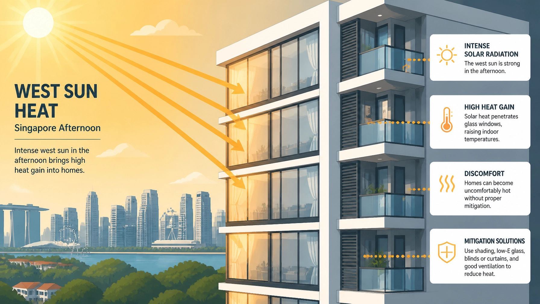 West sun exposure trade-offs