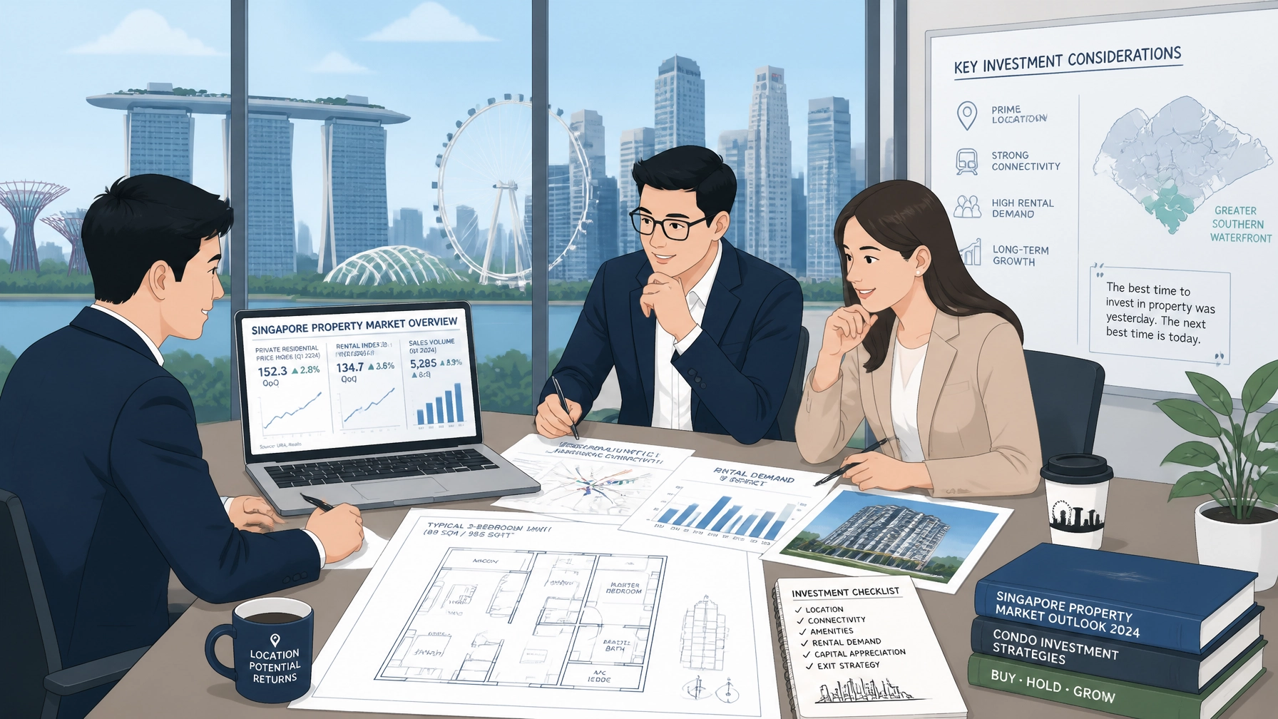 Property Investors Analyzing Blueprints