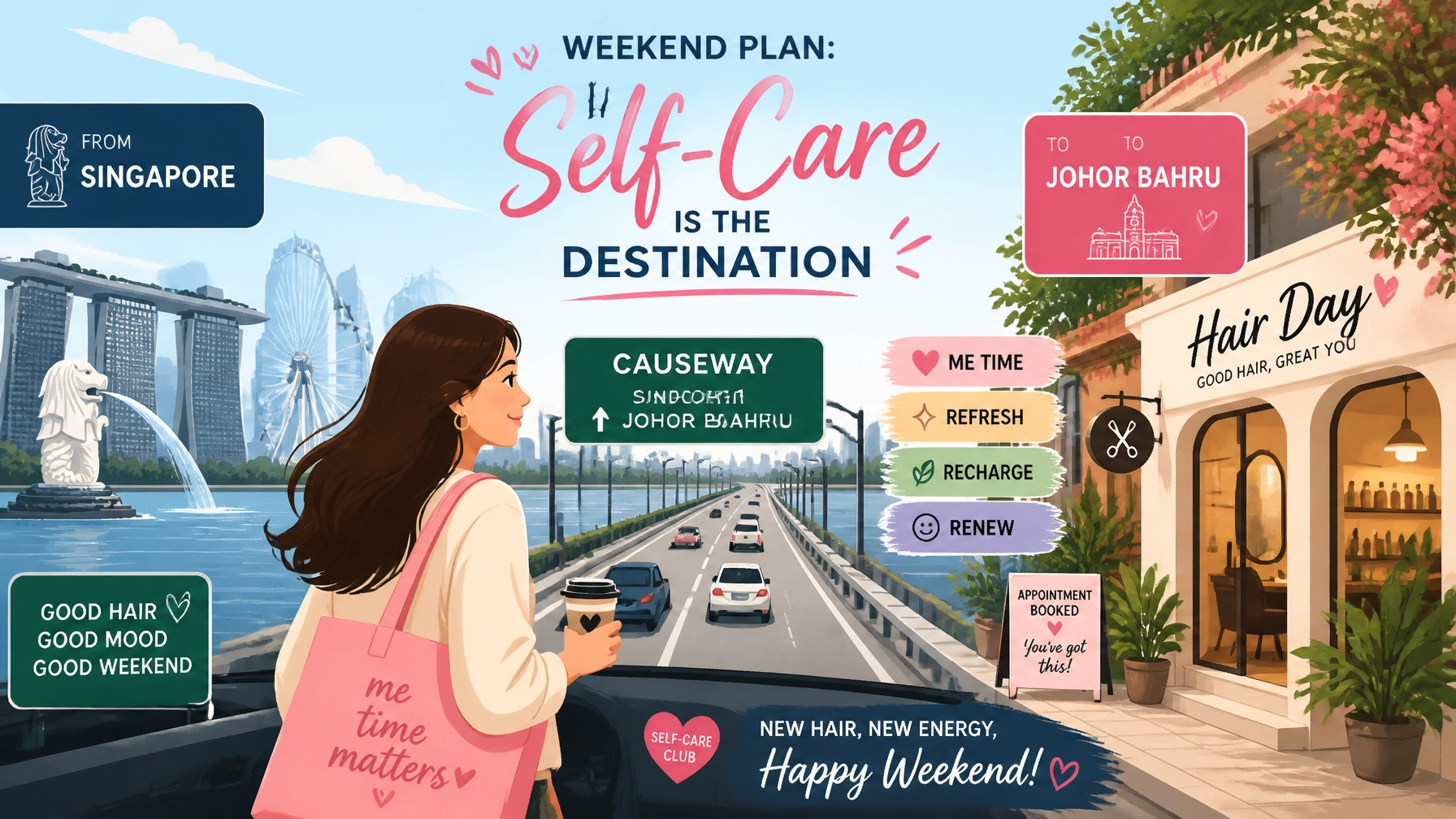 Traveling from Singapore to Johor Bahru for Hair Services